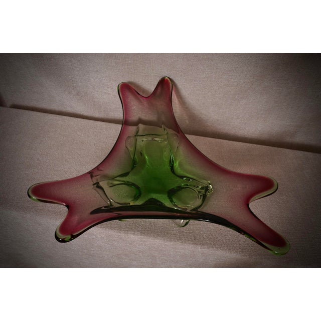 Mid-Century Modern Murano Glass Cachepot in Green and Pink, Italy, 1990s For Sale - Image 11 of 12