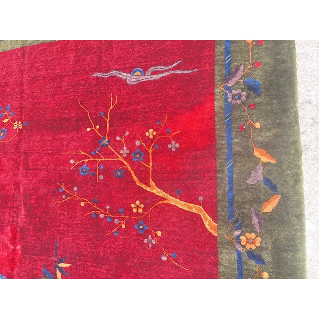 1920s Large Vintage Chinese Art Deco Rug – 11'5" X 9'2" For Sale - Image 5 of 8
