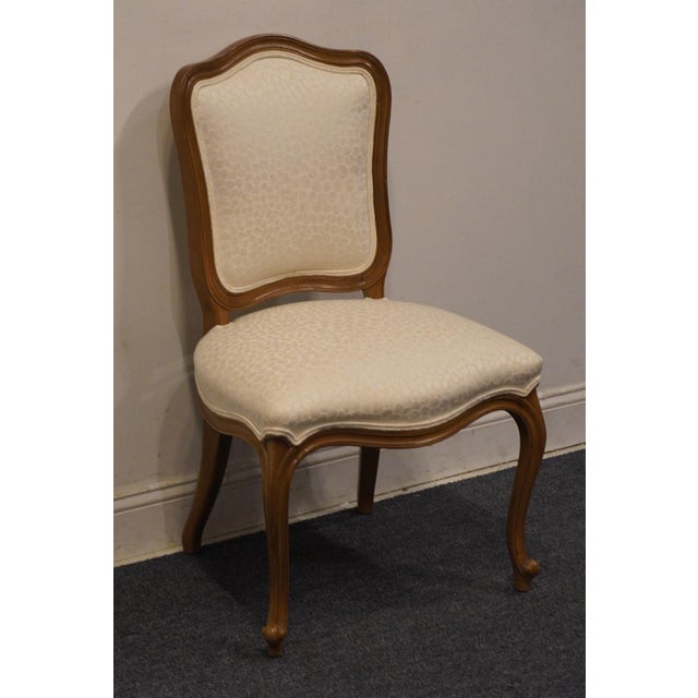 DREXEL FURNITURE Country French Provincial Style Upholstered Dining Side Chair Upholstery may need to be cleaned or...