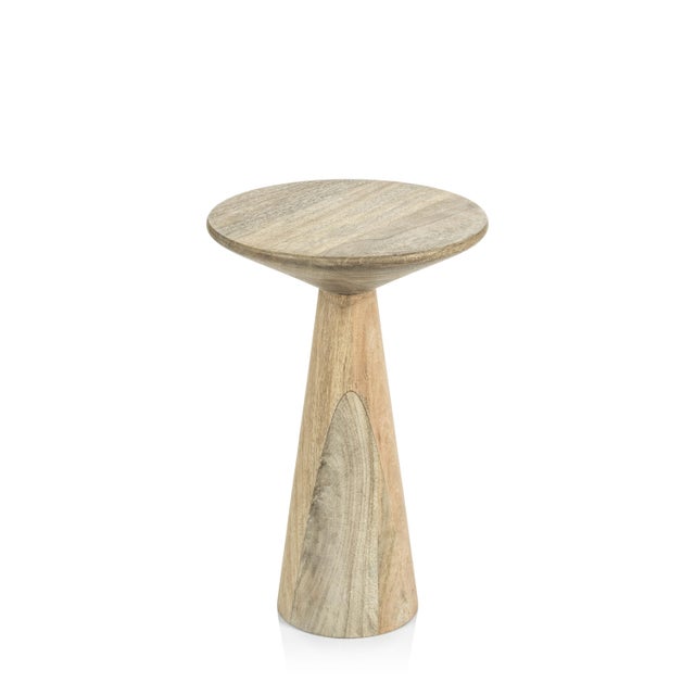 2020s Brescia Mango Wood Accent Table, Short- 18" For Sale - Image 5 of 5