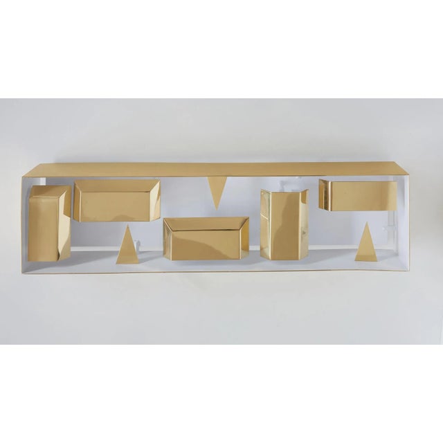 Quadro Di Luce Brass Wall lamp by Giò Ponti Pollice Illuminazione For Sale - Image 4 of 8