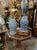 Nice pair of vintage large scale Chinese blue and white porcelain vases. Circa 1940. A timeless and classic touch for a...