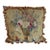 French Aubusson Style Tapestry Pillow with Silk Velvet Backing For Sale