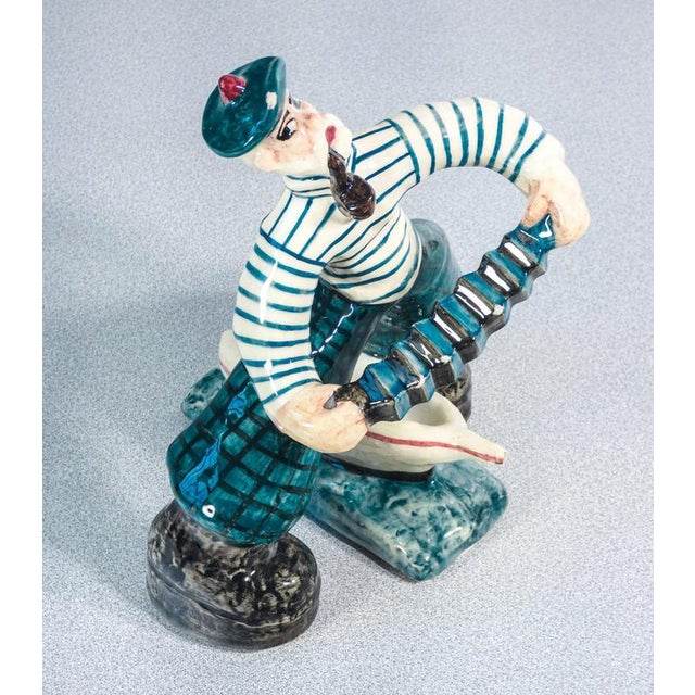 1950s Ceramic Sailor Sculpture from C.A.S.A. Aretini, 1950s For Sale - Image 5 of 18