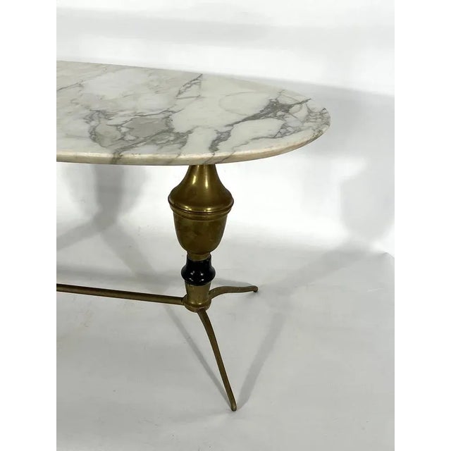Vintage Brass and Marble Coffee Table, Italy, 1950s For Sale - Image 13 of 15