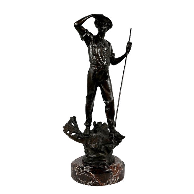 E.Aizelin, Le Faucheur, Late 1800s, Bronze For Sale