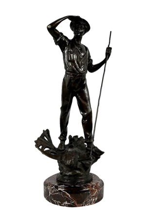 E.Aizelin, Le Faucheur, Late 1800s, Bronze