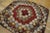 1940s Multi Floral Folk Art Penny Antique American Hooked Rug 4' 0''x4' 0'' Woven Wool Carpet For Sale - Image 12 of 12