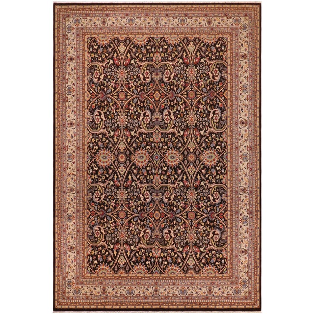 Shabby Chic Brown/Tan Wool Rug - 9'1'' X 11'0'' For Sale - Image 10 of 10