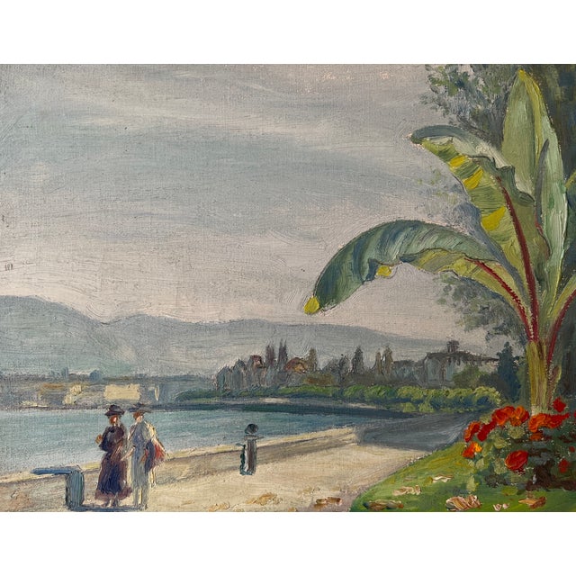 Georges Djakeli, Balade au bord du lac Léman, Oil on Canvas, Framed For Sale - Image 10 of 10
