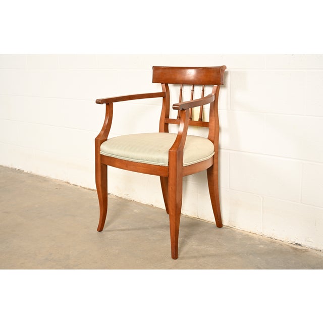 Kindel Furniture Regency Solid Cherry Wood Klismos Dining Chairs, Set of Five For Sale In South Bend - Image 6 of 15