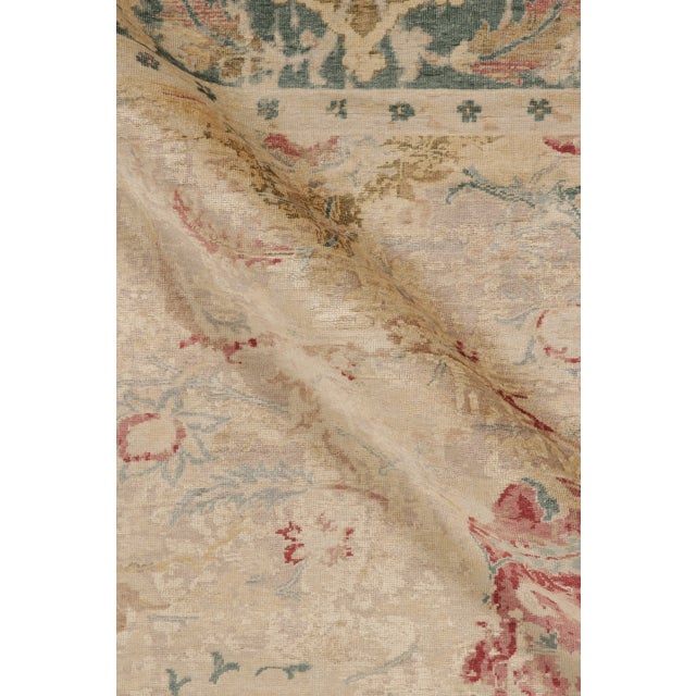 Textile Modern Polonaise Style Natural Silk Rug With Floral Patterns, by Rug & Kilim, India For Sale - Image 7 of 10