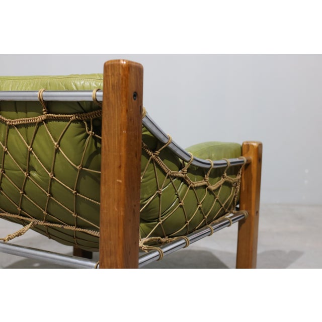 Set of Leather Chair and Ottoman by Jean Gillon, 1970s For Sale - Image 10 of 13