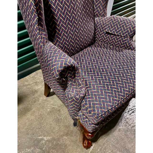 Late 20th Century Traditional Upholstered Armchair For Sale - Image 11 of 12