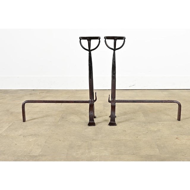 French 18th Century Forged Iron Andirons For Sale In Baton Rouge - Image 6 of 8