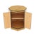 Two doors storage compartment octagon shape side table or pedestal perfect art work display.