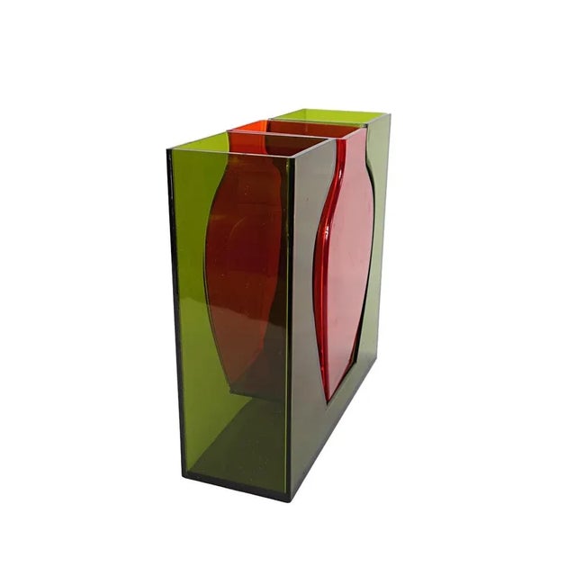 Dutch Red Vase Within a Green Vase, 1990s For Sale - Image 6 of 11