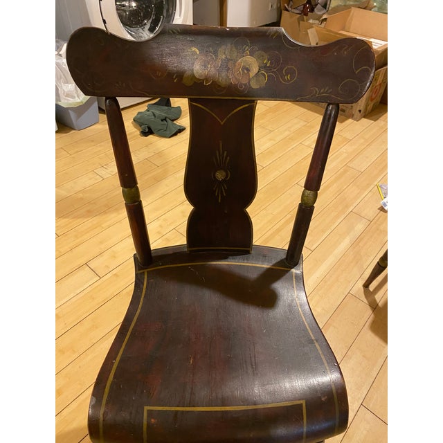 Mid 19th Century Antique 19th Century Pa Dutch Style Strong Wooden Chairs (10) For Sale - Image 5 of 17