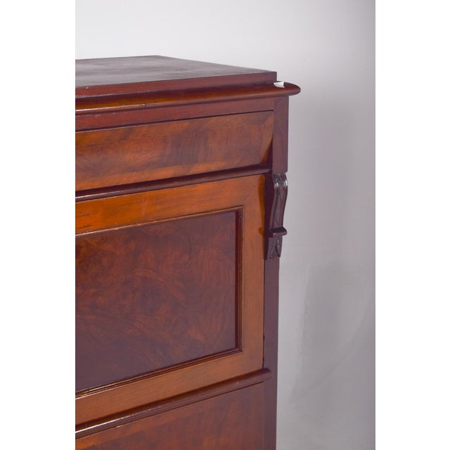 Wood Antique Abattant Cabinet with Large Drawers, 1890s For Sale - Image 7 of 18