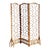 Vintage Coastal Scroll Rattan Folding Screen For Sale