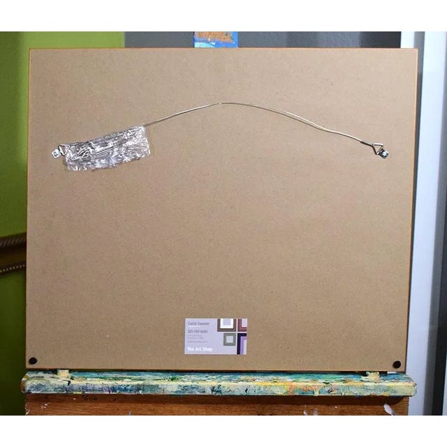 Late 20th Century Vintage Original Watercolor Still Life Painting of Cake and Fruit For Sale - Image 4 of 4