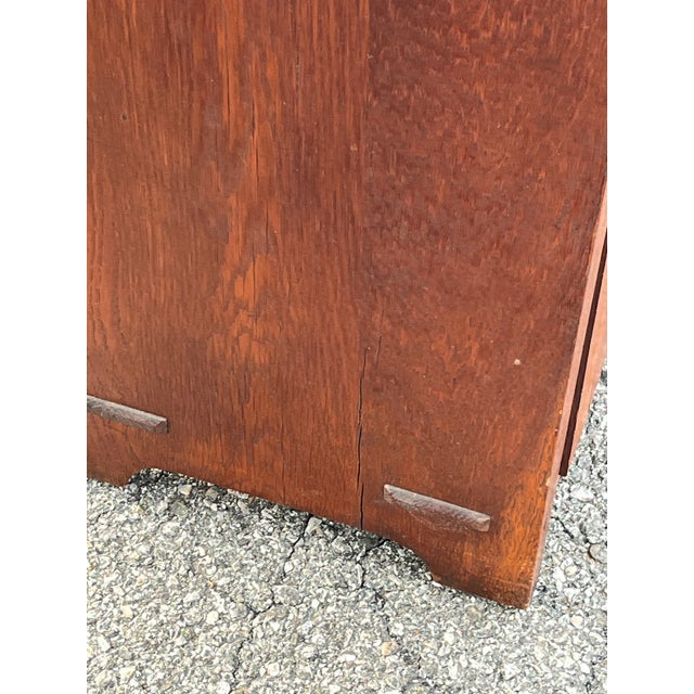 Early 19th Century Gustav Stickley Model 715 Single Door Oak Bookcase For Sale - Image 9 of 12