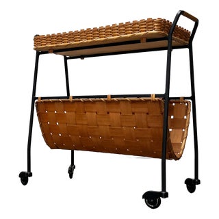 Mid-Century Modern German Serving Cart with Tray, 1960s For Sale