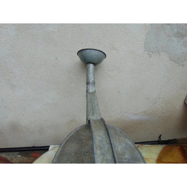 Vintage Art Deco Galvanized Watering Can, 1940s For Sale - Image 3 of 6