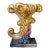 1970s Hollywood Regency Gold Chalkware Vase For Sale
