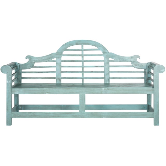 2020s Morrison Outdoor Bench in Beach House Blue For Sale - Image 5 of 5
