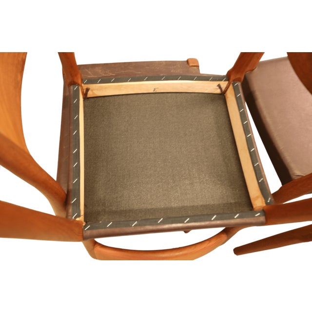 Danish Dining Chairs in Teak and Leather, 1960s, Set of 6 For Sale - Image 14 of 18