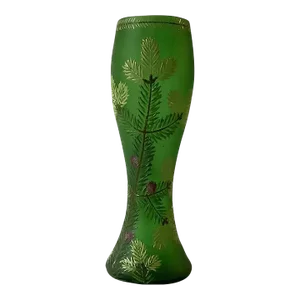 Antique Moser Hand-Painted Enamel Glass Vase Circa 1919