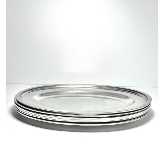 Japanese Vintage Japanese Set of 6 Stainless Steel 18/8 Oval Serving Platters For Sale - Image 3 of 7