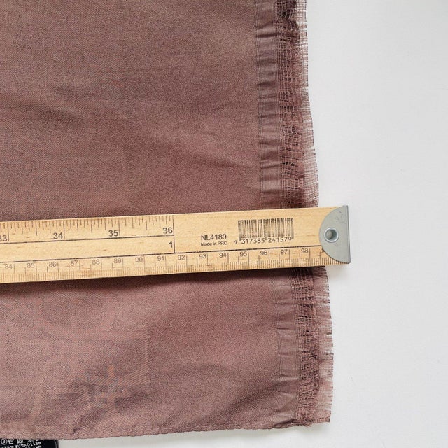 Textile Christian Dior Brown Monogram Wool Silk Scarf For Sale - Image 7 of 9