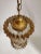 Original 1960's Glass and Gilt Steel Lantern With Flowers For Sale - Image 12 of 13