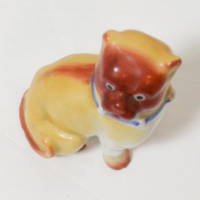 Late 19th Century Antique Late 19th Century Porcelain Seated Pug Figurine For Sale - Image 5 of 7