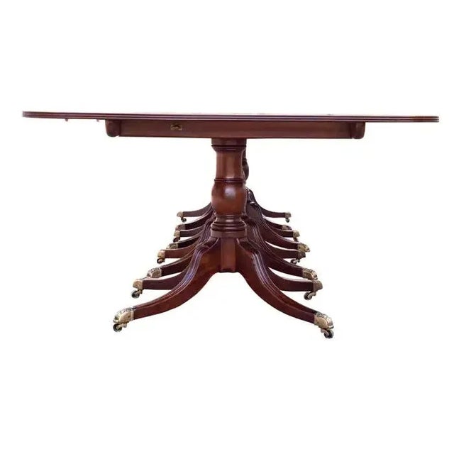 Early 19th Century Regency Four Pedestal Mahogany Dining Table For Sale - Image 5 of 13