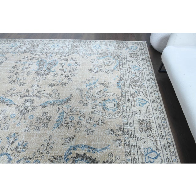 1970s Vintage Persian Handmade Wool Cotton Brown Area Rug For Sale In San Francisco - Image 6 of 11