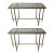 Pair of Bespoke Brass and Cast Glass Console Tables For Sale