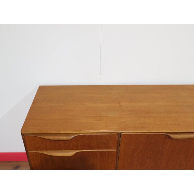 Brown Mid Century Modern Vintage Teak Credenza Sideboard by McIntosh Danish Style For Sale - Image 8 of 15