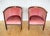 Antique Art Nouveau Edwardian Barrel Back Tub Armchairs in Mahogany and Pink Upholstery, 1910, Set of 2 For Sale - Image 9 of 18