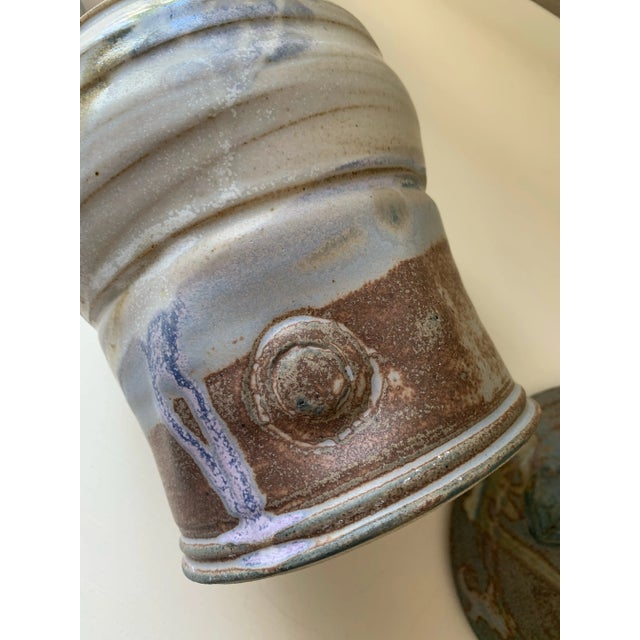 Early 21st Century Artist Studio Pottery Lidded Jar For Sale - Image 5 of 11