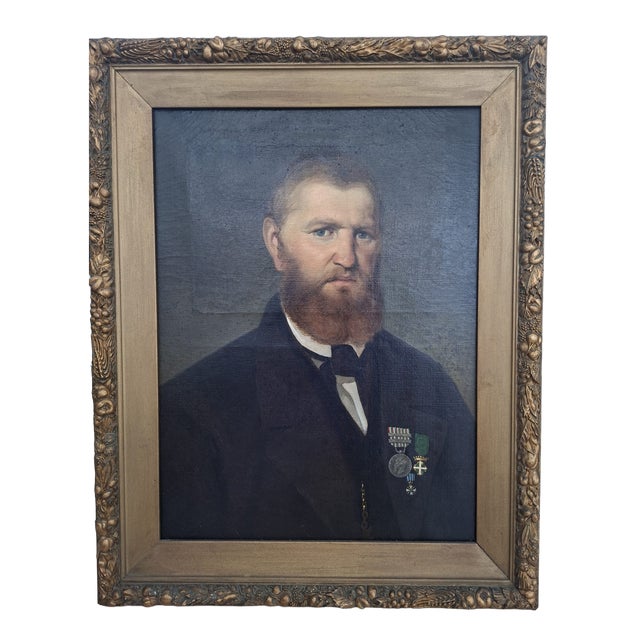 Depicting the Nobleman Cavaliere Cilavegna, 1866, Oil Painting on Canvas For Sale