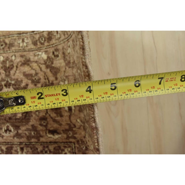 Ziegler Rug 8′ X 8’3” Brown Wool Traditional Hand-Knotted Oriental Carpet For Sale - Image 13 of 15