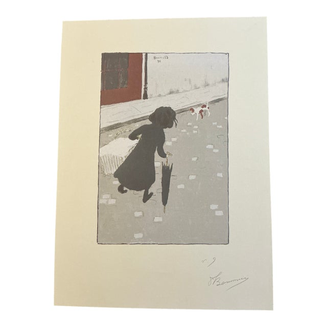 Late 18th Century Pierre Bonnard La Petite Blanchisseuse Hand Signed For Sale