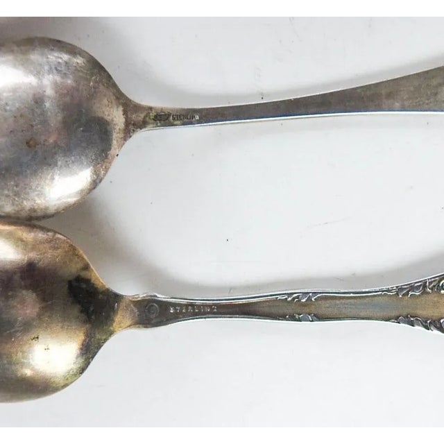 Antique Mismatched Novelty Sterling Silver Teaspoons - Set of 9 For Sale - Image 11 of 13