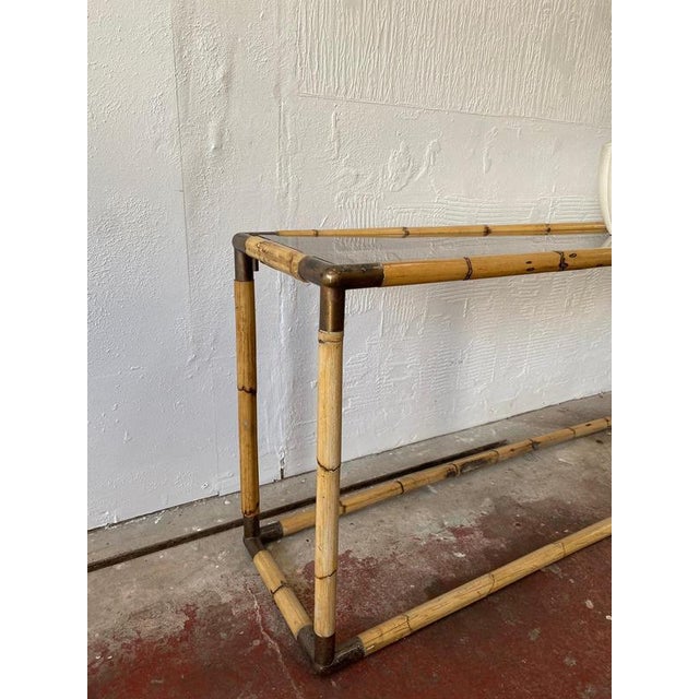 Italian Mid-Century Modern Bamboo Coffee Table from Banci, 1970s For Sale - Image 10 of 11