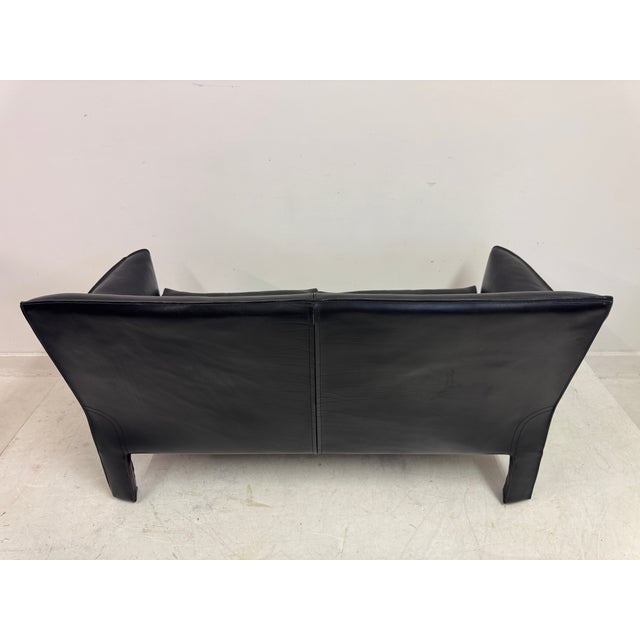 CAB 415 Sofa in Black Leather by Mario Bellini for Cassina, 1980s For Sale - Image 11 of 18