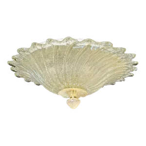 Murano Gold Ruffle Flush Mount