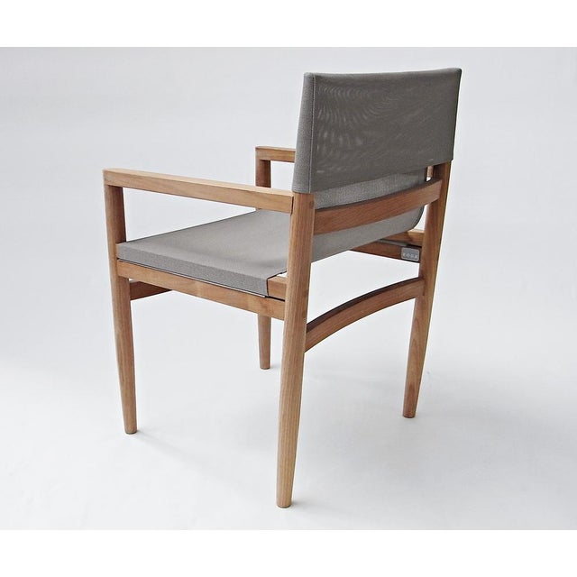Road Garden Chair in Teak, Canatex with Velour Cushions by Rodolfo Dordoni for Roda, Italy, 2006 For Sale - Image 6 of 18